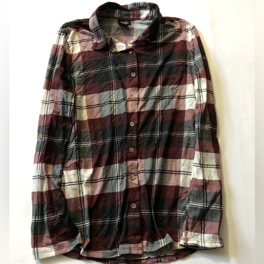 Women Rue 21 Size M Black And Gray Color Top - 0873